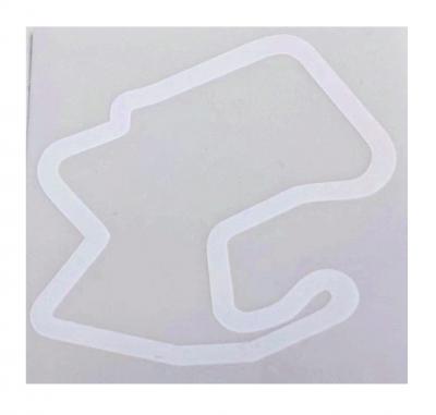 Cling Track Outline Decal White | 8259 | RACEWAY STORE