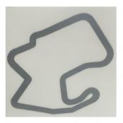 Cling Track Outline Decal Silver