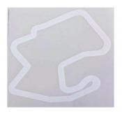 Cling Track Outline Decal White
