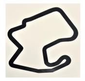 Cling Track Outline Decal Black