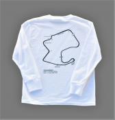 Kid's Track Outline Long Sleeve Tee-White