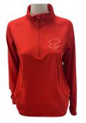 Ladies Track Outline Pullover-Red